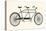 Vintage Tandem Bicycle-hauvi-Stretched Canvas