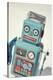 Vintage Tin Toy Robot-null-Stretched Canvas