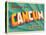 Vintage Touristic Greeting Card - Cancun, Mexico-Real Callahan-Stretched Canvas