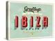 Vintage Touristic Greeting Card - Ibiza, Spain-Real Callahan-Stretched Canvas