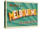 Vintage Touristic Greeting Card - Melbourne, Australia-Real Callahan-Stretched Canvas