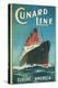 Vintage Travel Poster for Cunard Line-null-Stretched Canvas