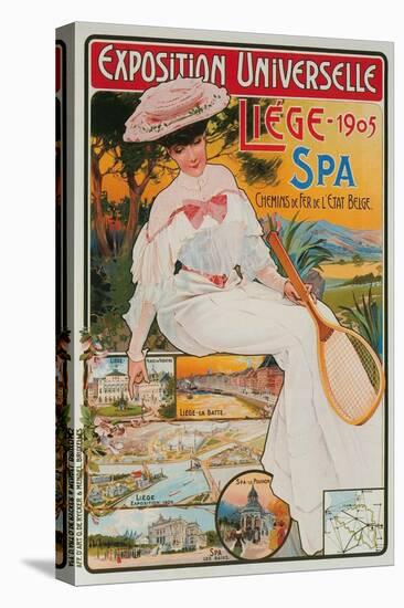 Vintage Travel Poster, Liege Exposition, Belgium-null-Stretched Canvas