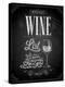 Vintage Wine List Poster Chalkboard-avean-Stretched Canvas