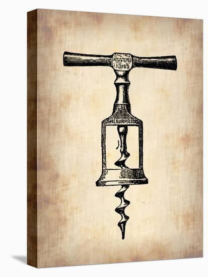 Vintage Wine Opener 2-NaxArt-Stretched Canvas