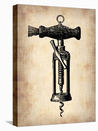 Vintage Wine Opener 4-NaxArt-Stretched Canvas