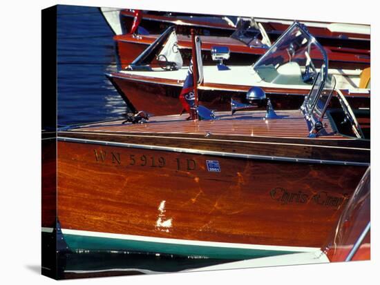 Vintage Wood Boats, Lake Union, Seattle, Washington, USA-William Sutton-Premier Image Canvas