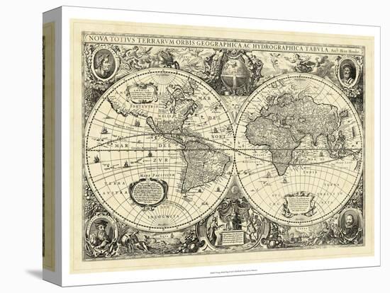 Vintage World Map-null-Stretched Canvas