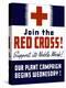 Vintage World War II Propaganda Poster Featuring a Red Cross-null-Stretched Canvas
