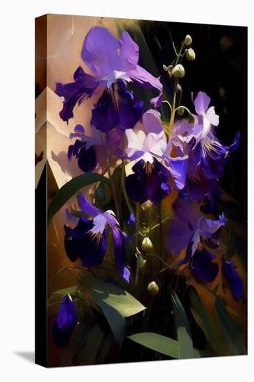 Violet flowers-Vivienne Dupont-Stretched Canvas