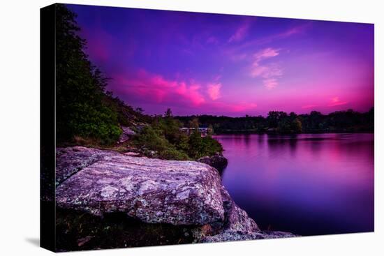 Violet Sunset over A Calm Lake-SHS Photography-Premier Image Canvas