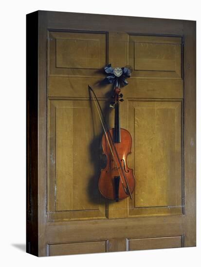 Violin and Bow Hanging on a Door-Jan van der Vaardt-Premier Image Canvas