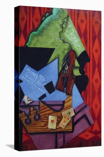 Violin and Playing Cards-Juan Gris-Stretched Canvas