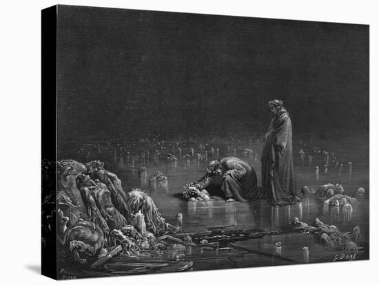 Virgil and Dante, Illustration from "The Divine Comedy" by Dante Alighieri Paris, Published 1885-Gustave Doré-Premier Image Canvas