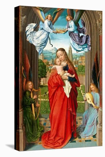 Virgin and Child with Four Angels, c.1510-15-Gerard David-Premier Image Canvas