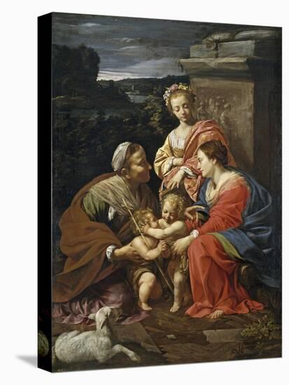 Virgin and Child with John the Baptist as a Boy, Saint Elizabeth and Saint Catherine, 1625-1626-Simon Vouet-Premier Image Canvas