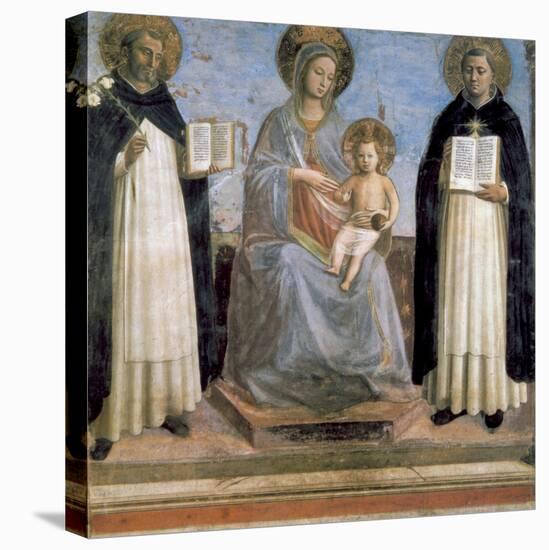 Virgin and Child with St Anthony of Padua and St Thomas Aquinas, Early 15th Century-Fra Angelico-Premier Image Canvas