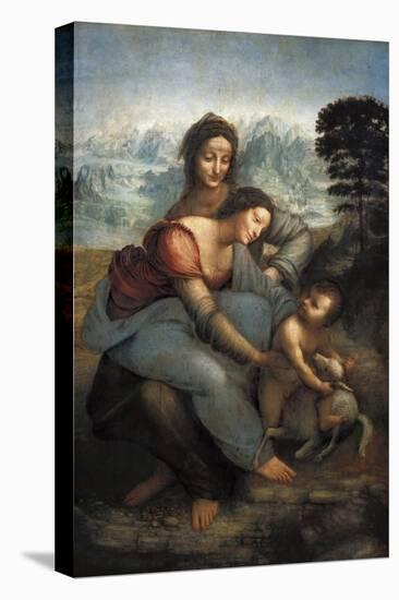 Virgin and Child with St-Leonardo da Vinci-Stretched Canvas