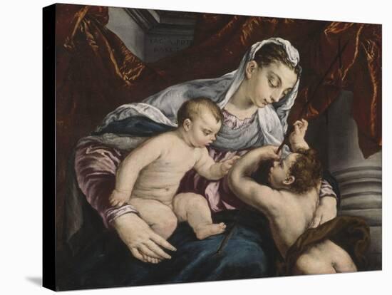Virgin and Child with the Young Saint John the Baptist, 1560/65-Jacopo Bassano-Premier Image Canvas