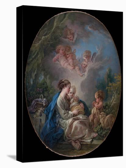 Virgin and Child with the Young Saint John the Baptist and Angels, 1765-Francois Boucher-Premier Image Canvas