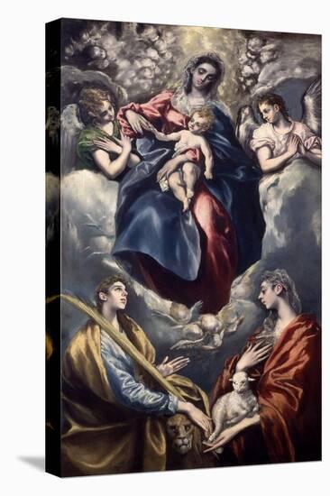 Virgin Mary and Child with St. Agnes and St. Martina, 1597-159-El Greco-Premier Image Canvas