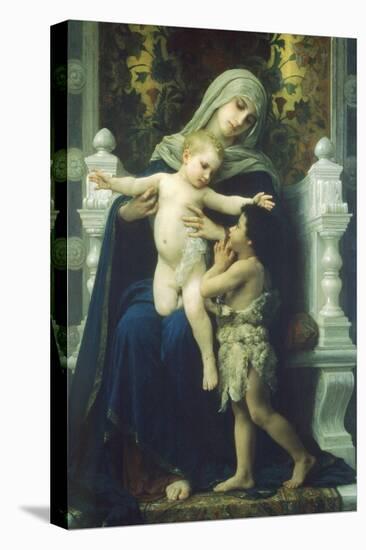 Virgin Mary and Jesus-William Adolphe Bouguereau-Stretched Canvas