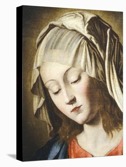 Virgin's Face, Detail from Virgin in Prayer-Giovanni Battista Salvi da Sassoferrato-Premier Image Canvas