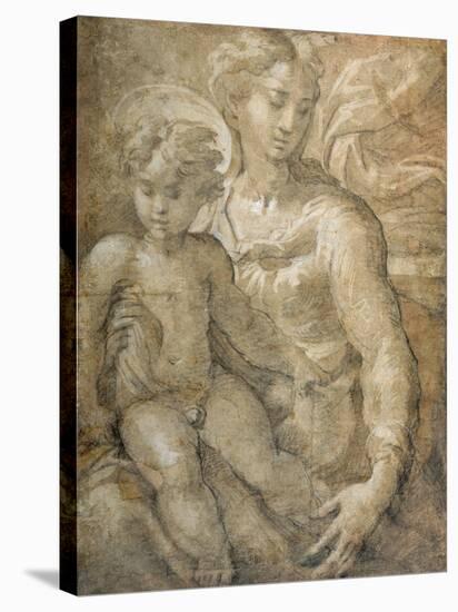 Virgin with the Child on Her Lap-Parmigianino-Premier Image Canvas