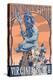 Virginia Beach, Virginia - King Neptune Statue-Lantern Press-Stretched Canvas