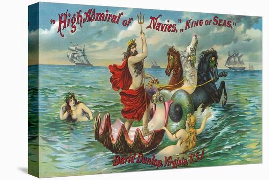 Virginia, High Admiral of Navies, King of Seas Brand Tobacco Label-Lantern Press-Stretched Canvas