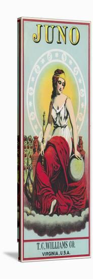Virginia, Juno Brand Tobacco Label-Lantern Press-Stretched Canvas
