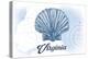 Virginia - Scallop Shell - Blue - Coastal Icon-Lantern Press-Stretched Canvas