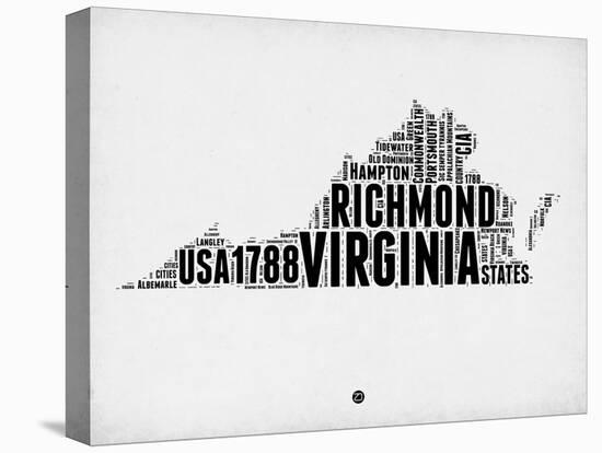 Virginia Word Cloud 2-NaxArt-Stretched Canvas