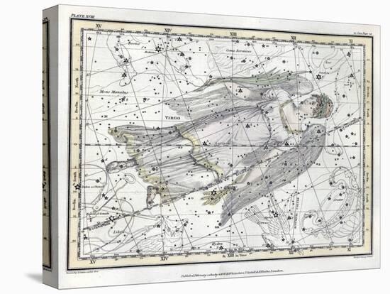 Virgo Constellation, Zodiac, 1822-Science Source-Premier Image Canvas