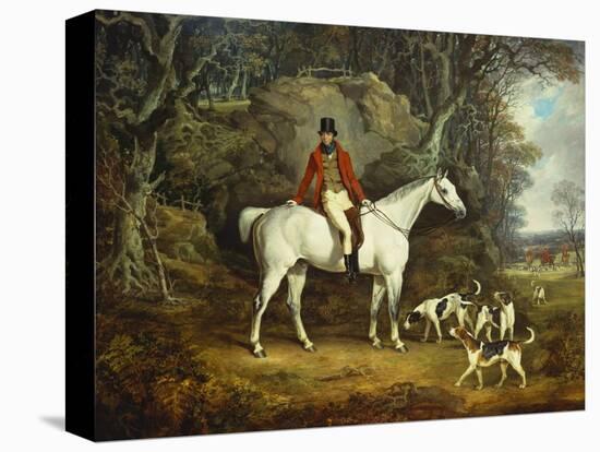 Viscount Rowland Hill on His Grey Hunter with the Shropshire Hunt-Richard Jones-Premier Image Canvas