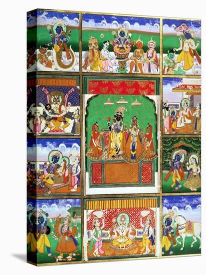 Vishnu in the Centre of His Ten Avatars, Jaipur, Rajasthan-null-Premier Image Canvas