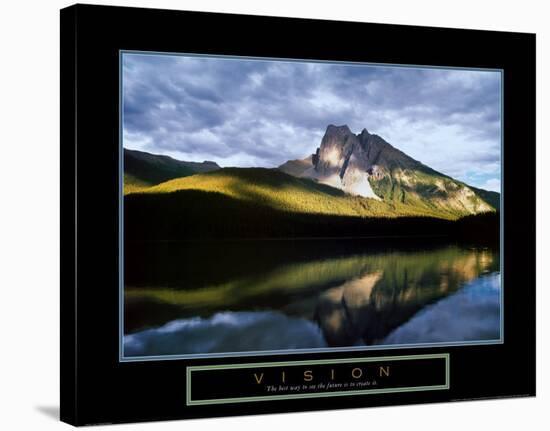 Vision: Mountain Reflection-null-Stretched Canvas