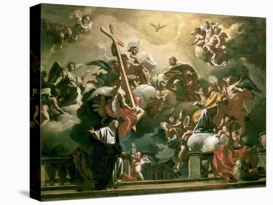 Vision of the Trinity with Ss. Philip Neri and Francesca Romana, 18th Century-Francesco Solimena-Premier Image Canvas