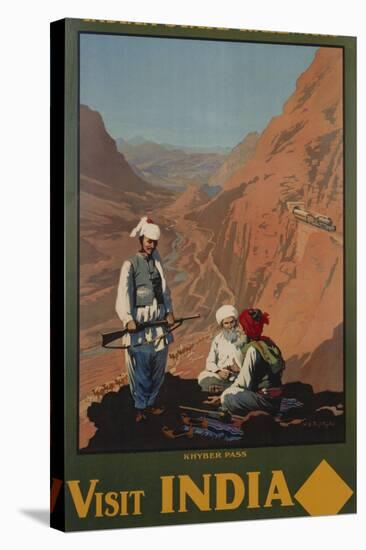 Visit India - Indian State Railways, Khyber Pass Poster-W.S Bylityllis-Premier Image Canvas