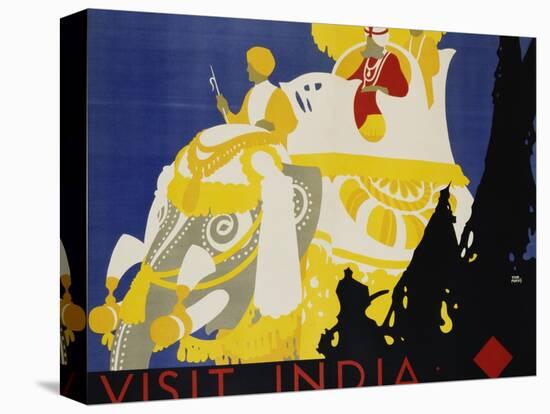Visit India Poster-Tom Purvis-Premier Image Canvas