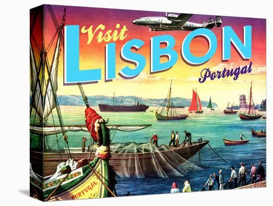 Visit Lisbon-The Saturday Evening Post-Premier Image Canvas