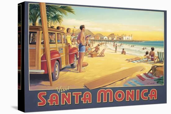 Visit Santa Monica-Kerne Erickson-Stretched Canvas