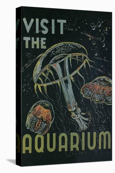 Visit the Aquarium Poster-null-Stretched Canvas