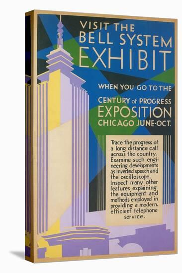 Visit the Bell System Exhibit Poster, Chicago World's Fair, 1935-null-Premier Image Canvas
