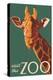 Visit the Zoo, Giraffe Up Close-Lantern Press-Stretched Canvas