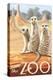 Visit the Zoo, Meerkats Scene-Lantern Press-Stretched Canvas