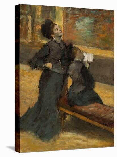 Visit to a Museum by Edgar Degas-Edgar Degas-Premier Image Canvas