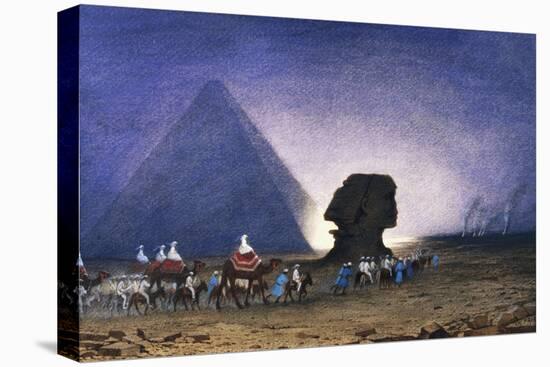 Visit to Sphinx in Giza, from Empress Eugenie of France's Journey in Egypt-Charles Theodore Frere-Premier Image Canvas