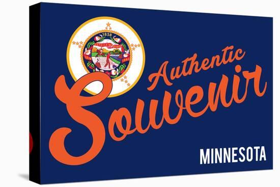 Visited Minnesota - Authentic Souvenir-Lantern Press-Stretched Canvas