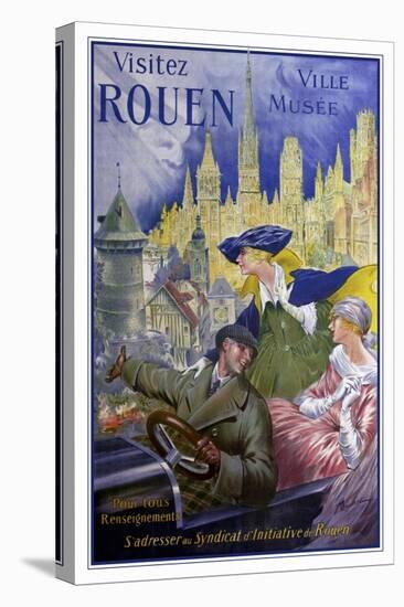 Visitez Rouen, French Vintage Poster Bonnet, Visitez Rouen 1910-Vintage Lavoie-Premier Image Canvas